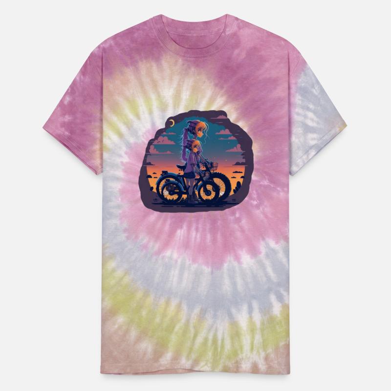 A cute girl riding a bicycle