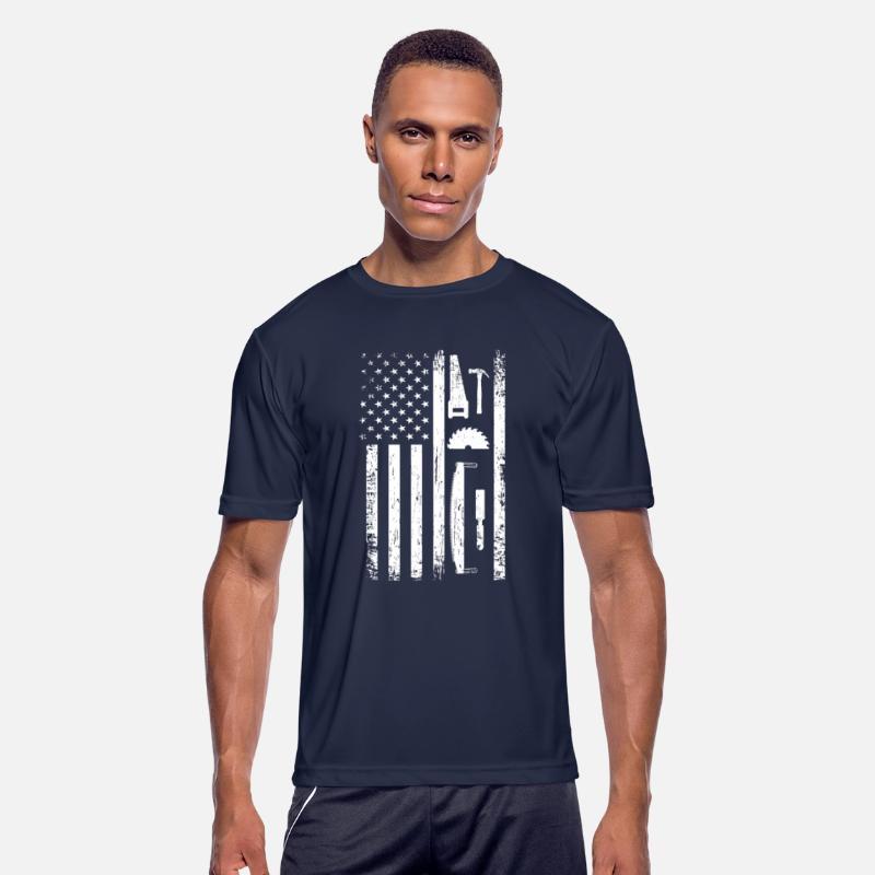 American Flag Carpenter Tools Woodworker Craftsman