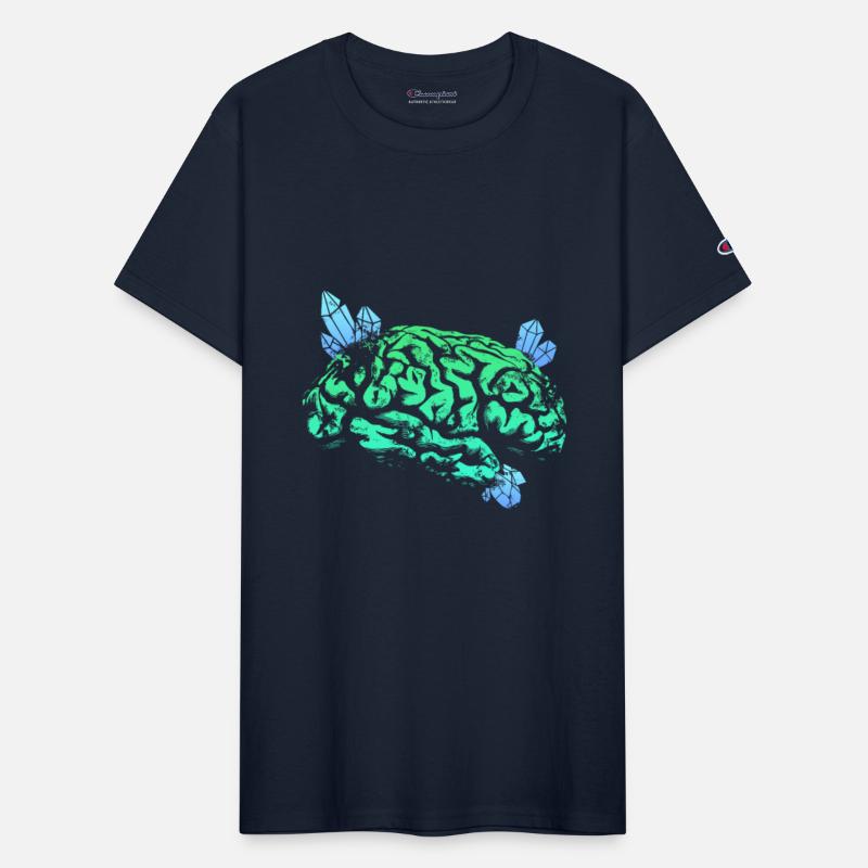 Brain with Crystal - Blue and Green