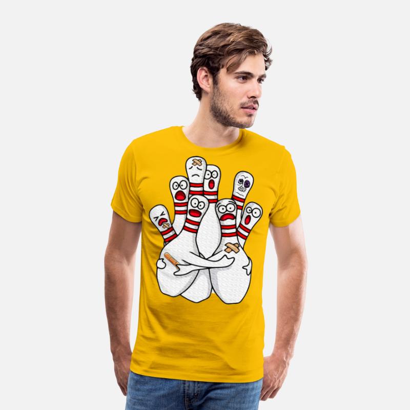 Cartoon Bowling Scared Bowling Pins Sport Bowler