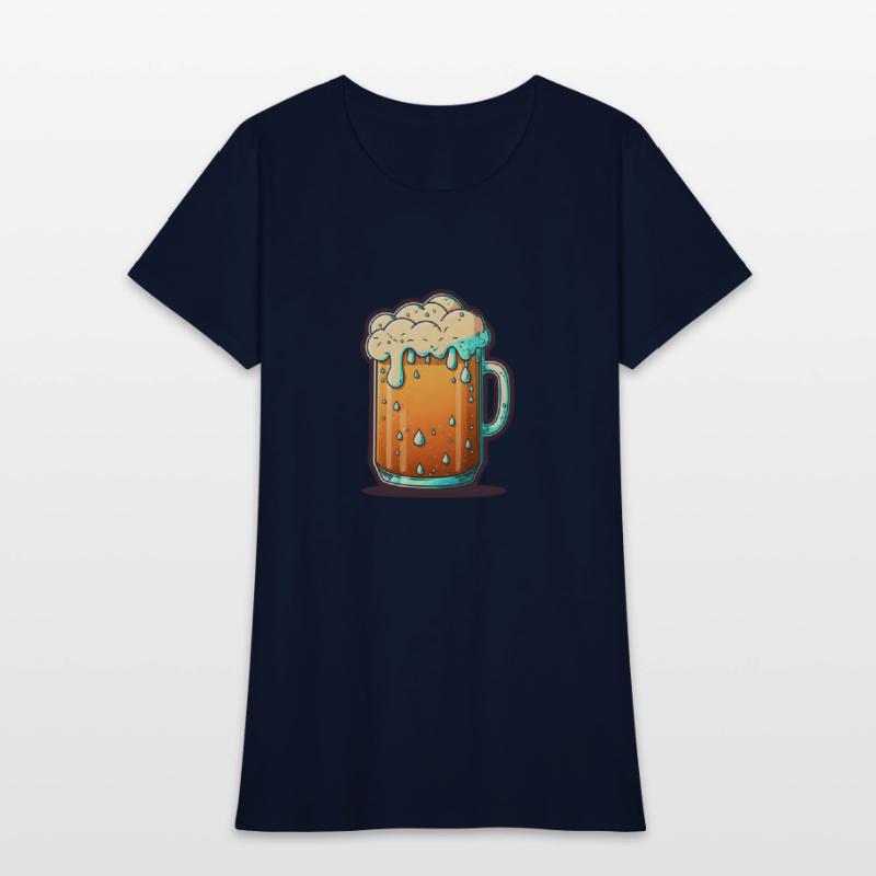 Chilled Overflowing Beer Mug Illustration