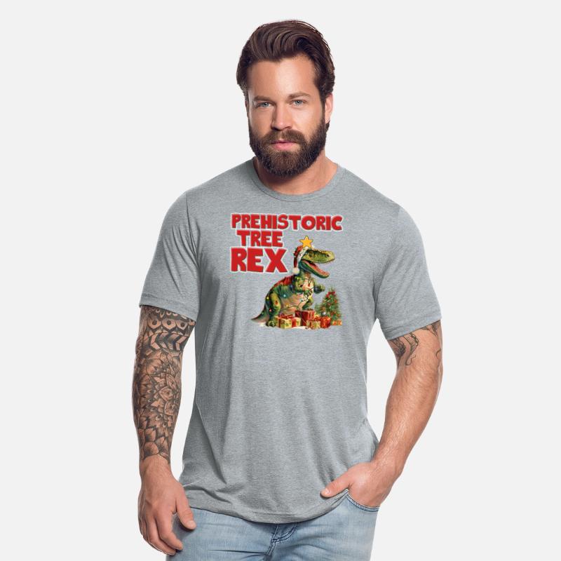Christmas Prehistoric Tree Rex Dinosaur Fan