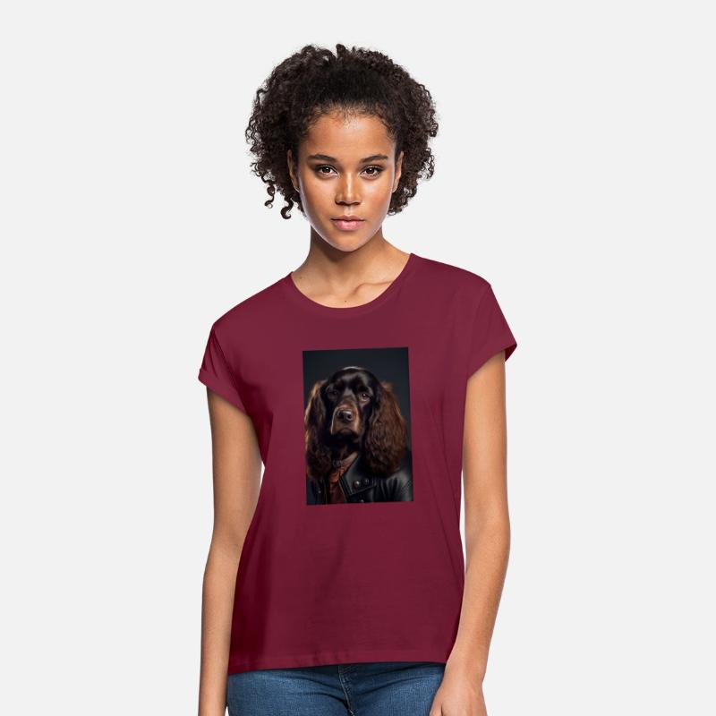 Cocker Spaniel Dog wearing leather jacket - Dog Br