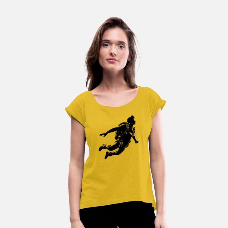 Cool Skydiver During A Parachute Jump