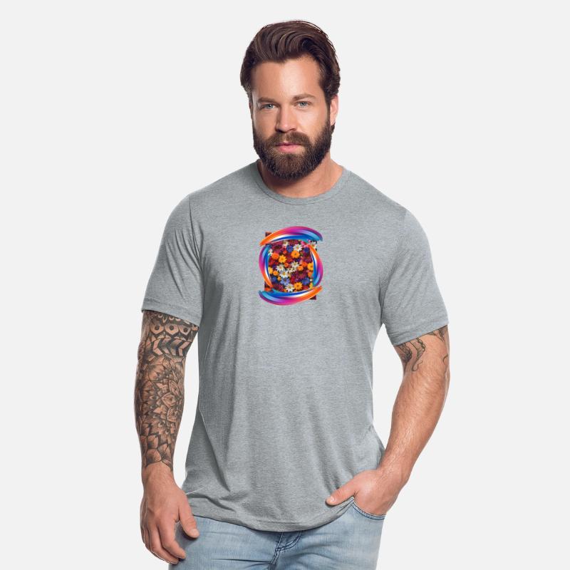 Flower design with a painted frame