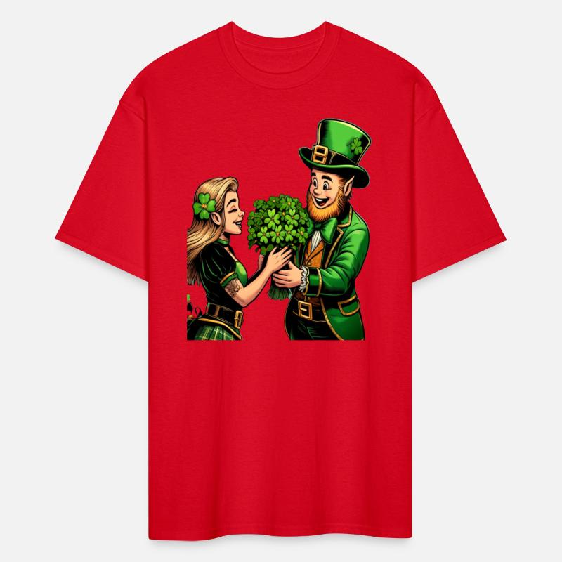 Funny Leprechaun and girl St. Patrick's Day