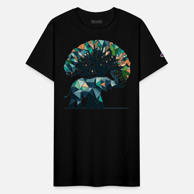 Geometric Safari - Polygonal Elephant