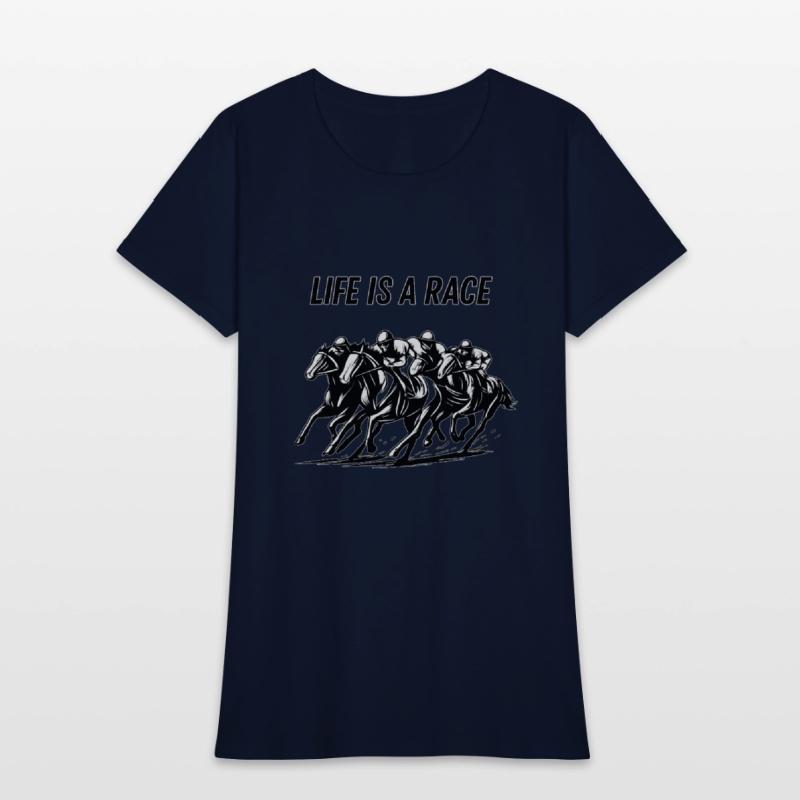 Life Is a Race – Horse Racing Vector Illustration