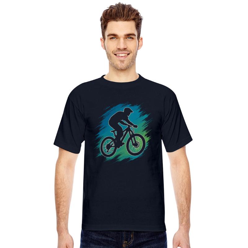 Mountain Bike Rider Silhouette