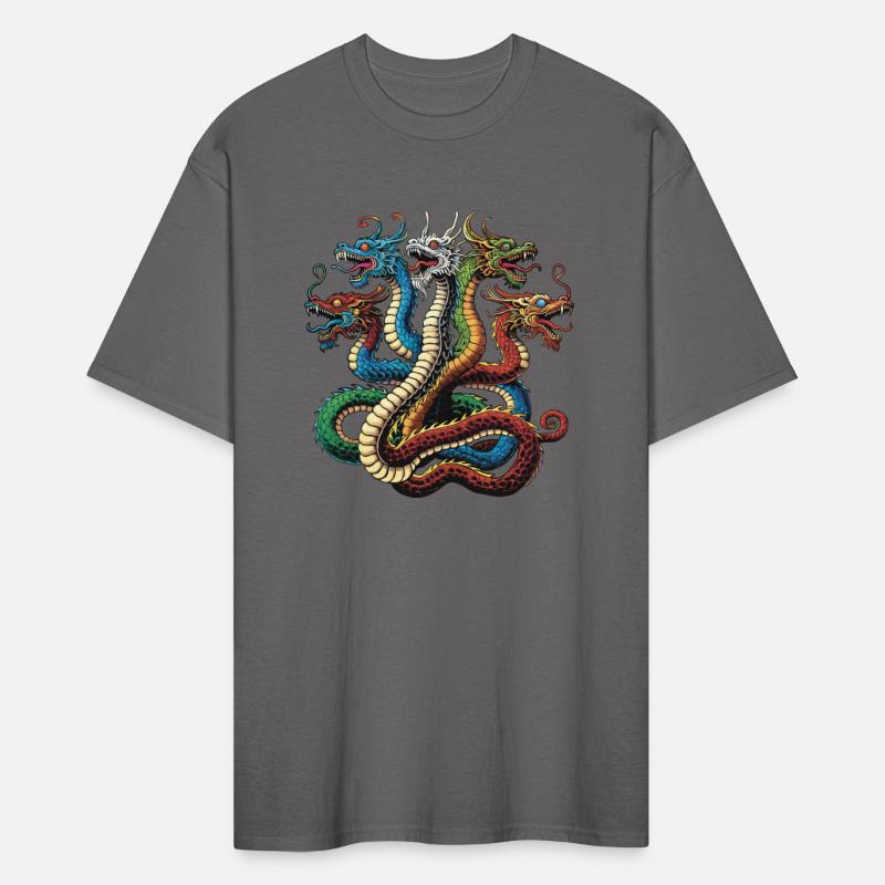 Multi-Headed Dragon Design – Vibrant Mythical Art