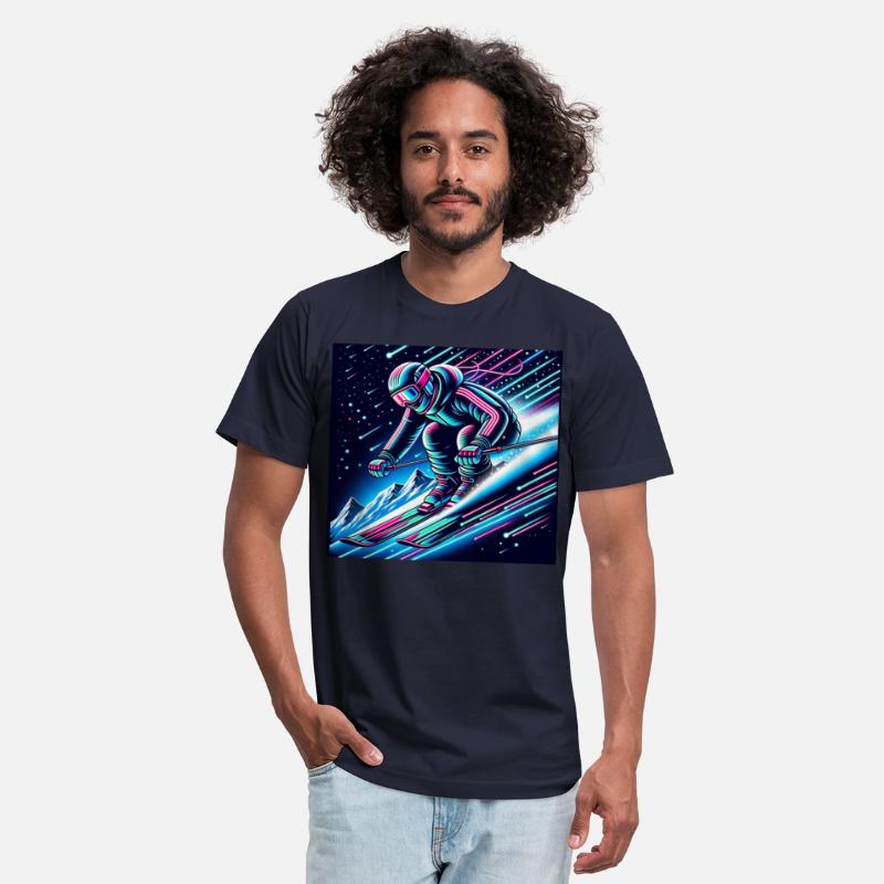 Neon Night Skiing Adventure Design