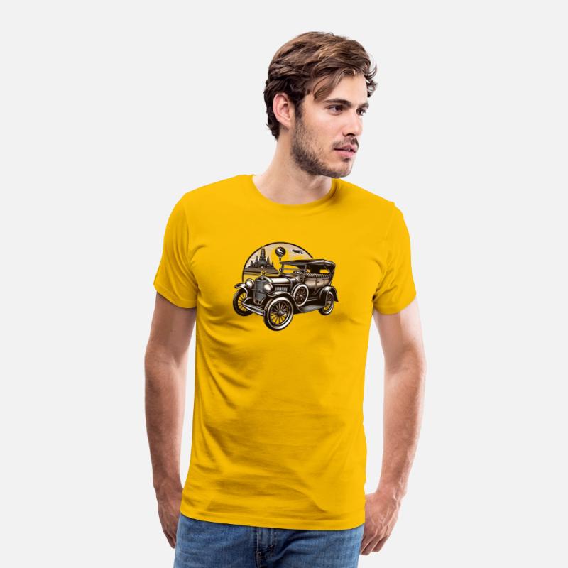 old retro vintage car design shirt