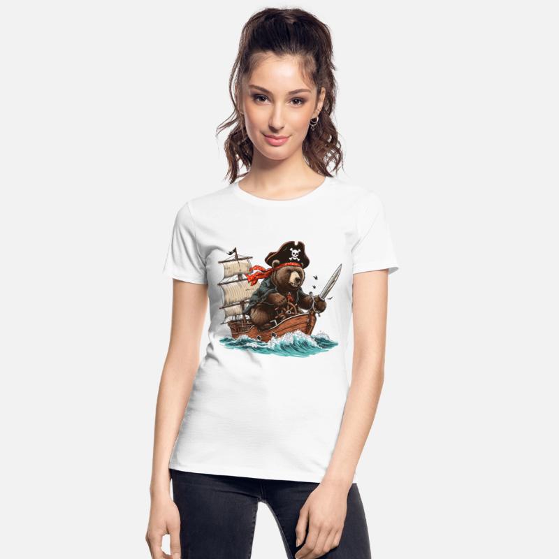 Pirate bear at sea Adventurous journey