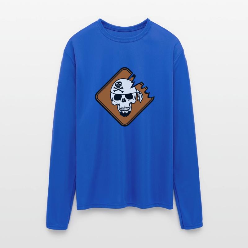 Pirate Shield Skull Skeleton Danger Warning Sign