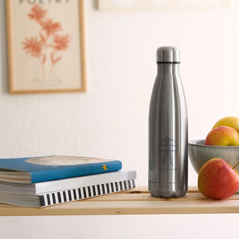 Power Pole as Eiffel Tower "I Love Paris" Satire