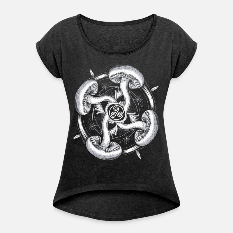 Psychedelic Fungi Triskelion | Mystic Symbol Art