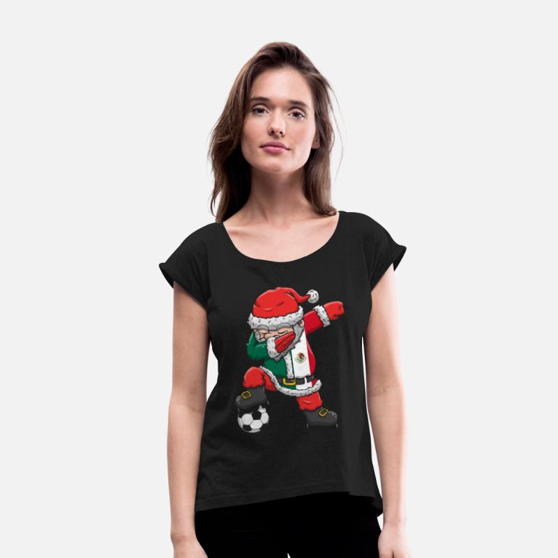 Soccer Boy Dabbing Santa Christmas Jersey Mexico
