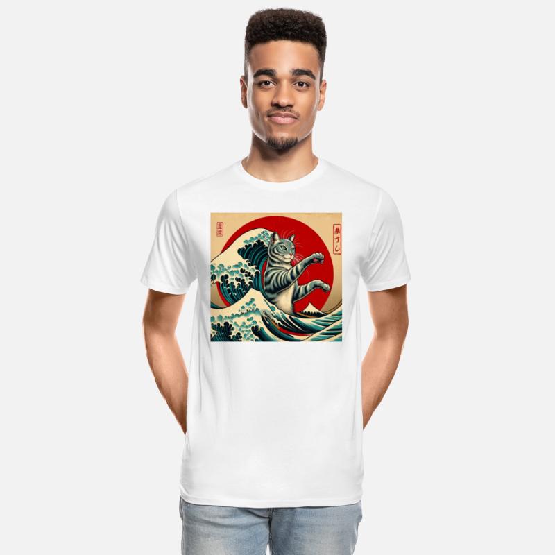 Sunset Silhouette Wave Papyrus Scroll Japanese