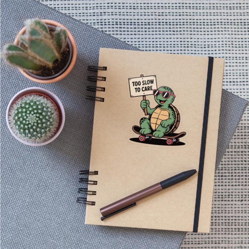 Too Slow to Care – Cool Turtle Skateboard