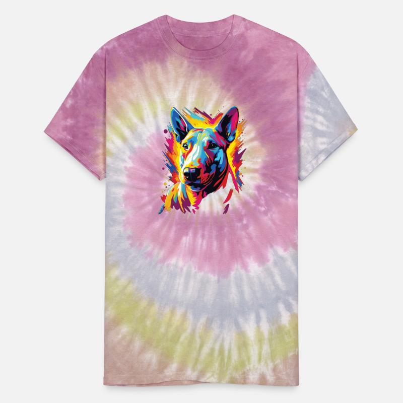 Watercolor Colorful Bull Terrier