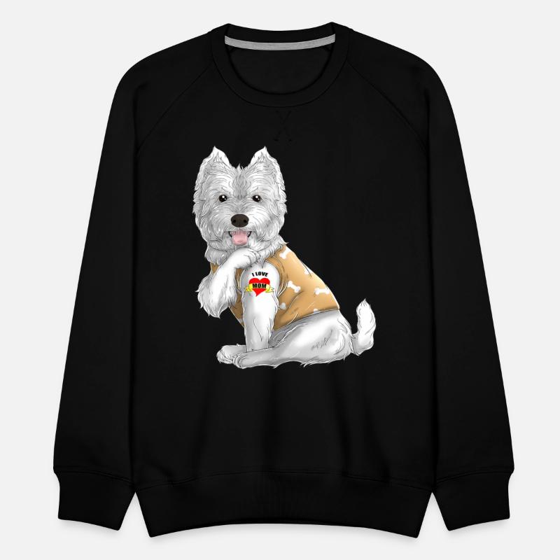 westie i love mom tattoo dog funny mors day gift
