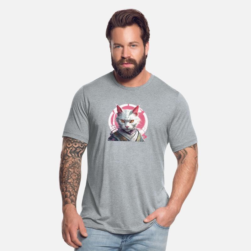 White Samurai Cat Protector