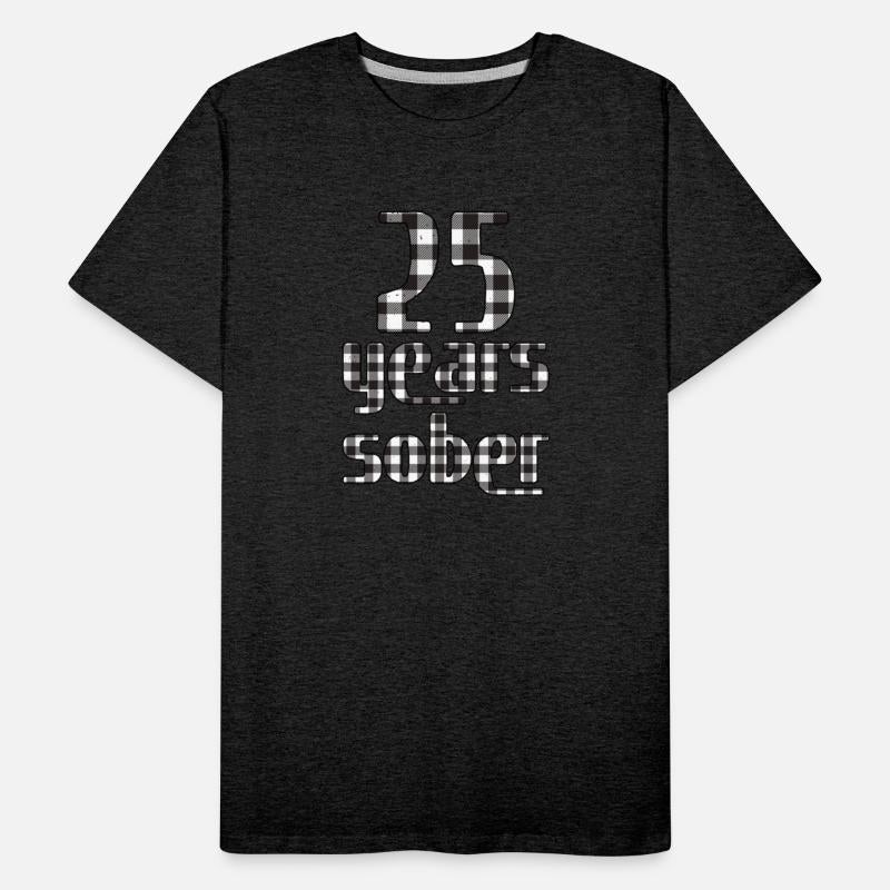 25 Years Sober Black Plaid