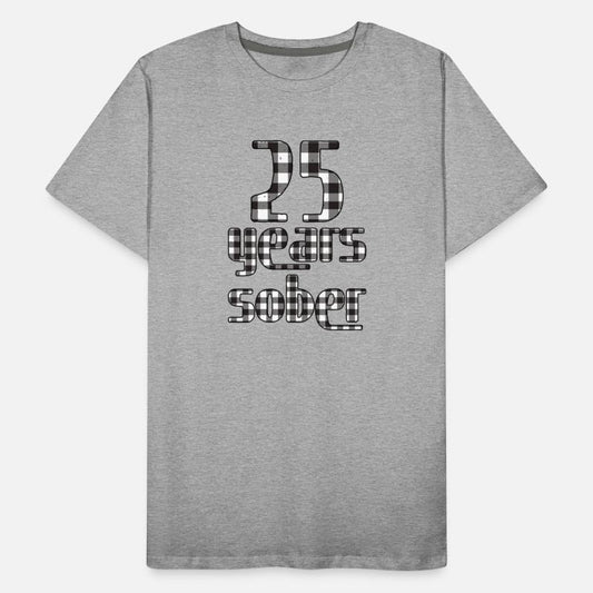 25 Years Sober Black Plaid