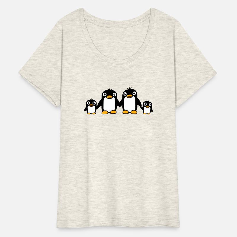 4 Penguins Dad Mom Two Kids Baby Hands Holding Kid