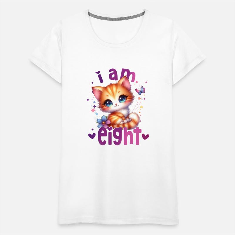 8th Birthday Cat Kitten Cute 8 Years Eight 8 Birth