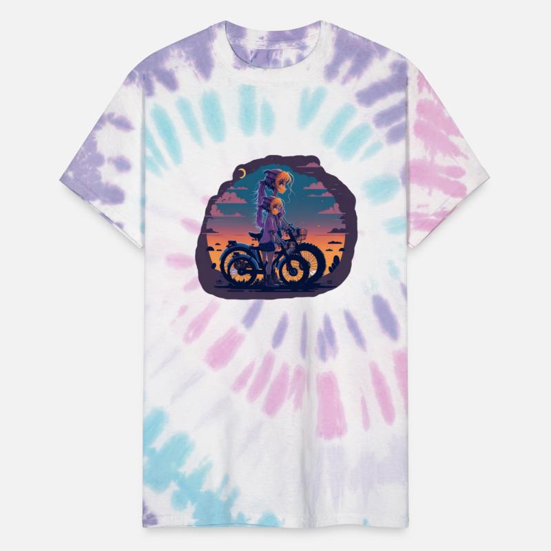 A cute girl riding a bicycle