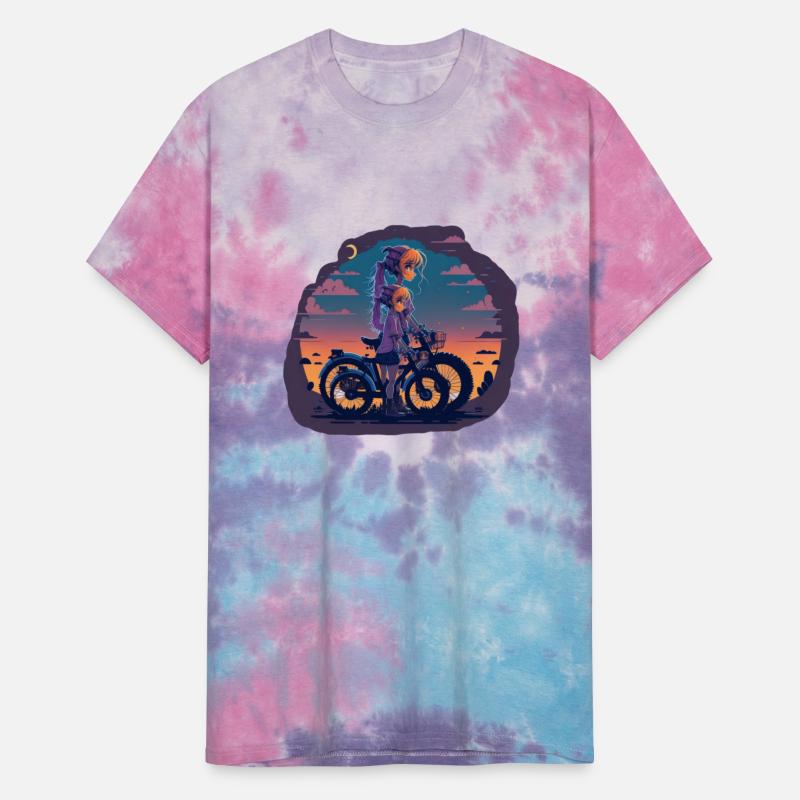 A cute girl riding a bicycle