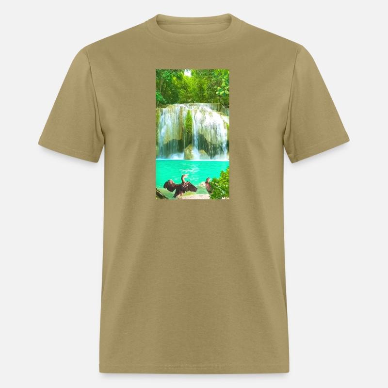 Affiche Nature Cascade Tropicale – Oiseaux et Chut