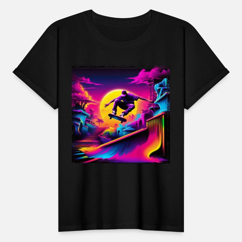 AI Airbrushed Synthwave Skate Scene