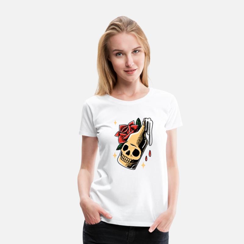 Alcohol Bottle Poison Ink Tattoo Graphic