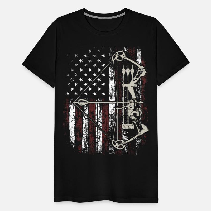 American Flag Bowhunting Bow Archery Deer Hunter