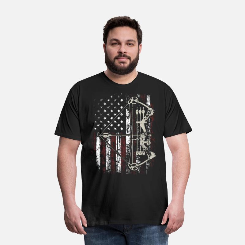 American Flag Bowhunting Bow Archery Deer Hunter