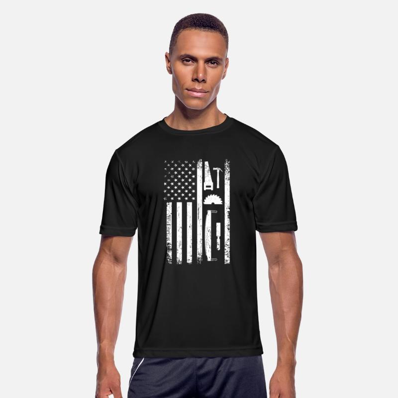 American Flag Carpenter Tools Woodworker Craftsman