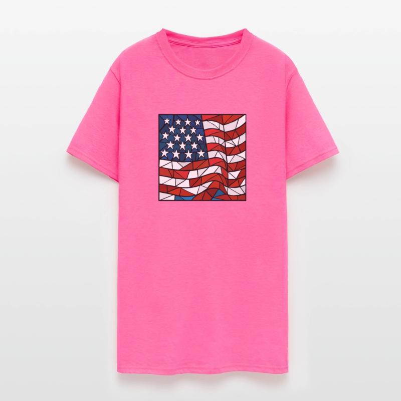 American Flag Cubism Style