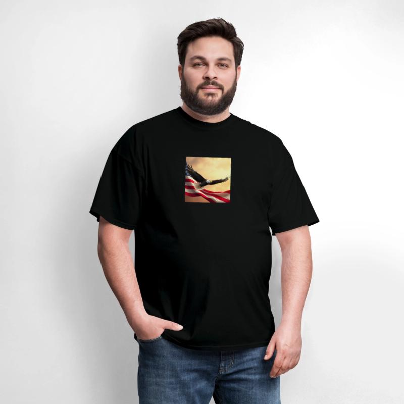 american flag with bald eagle freedom