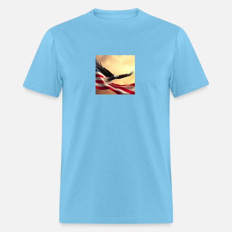 american flag with bald eagle freedom