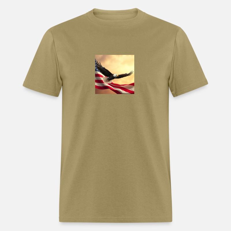 american flag with bald eagle freedom