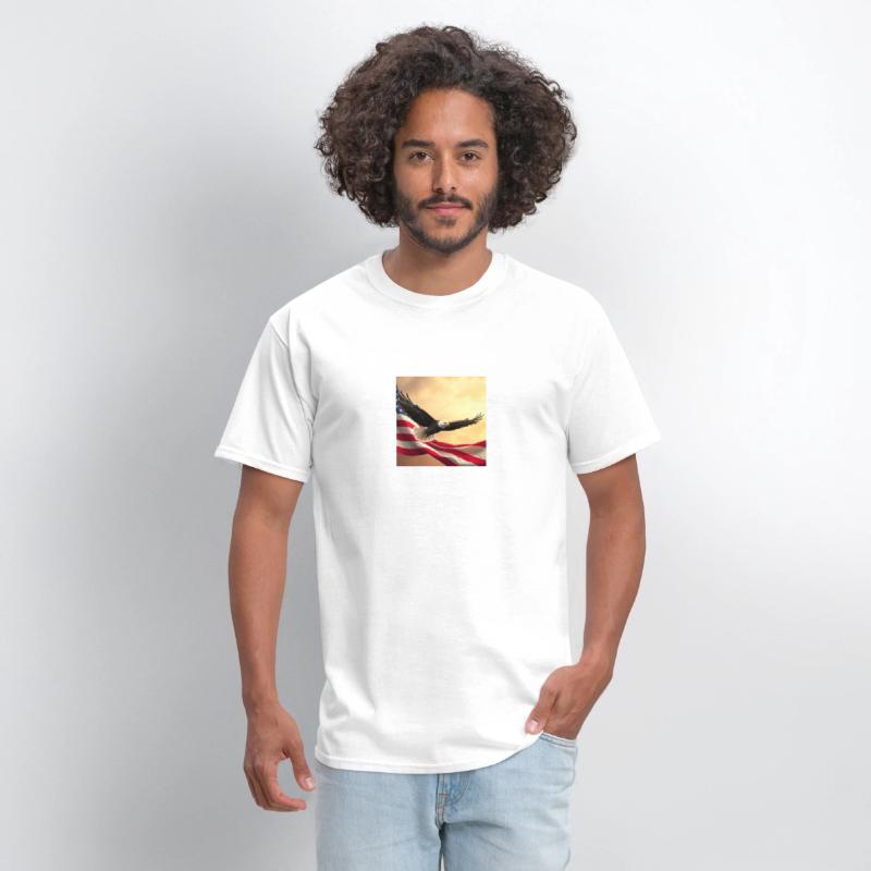 american flag with bald eagle freedom