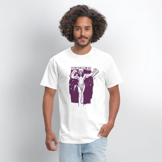 Angry Jesus coming of cross strong jesus