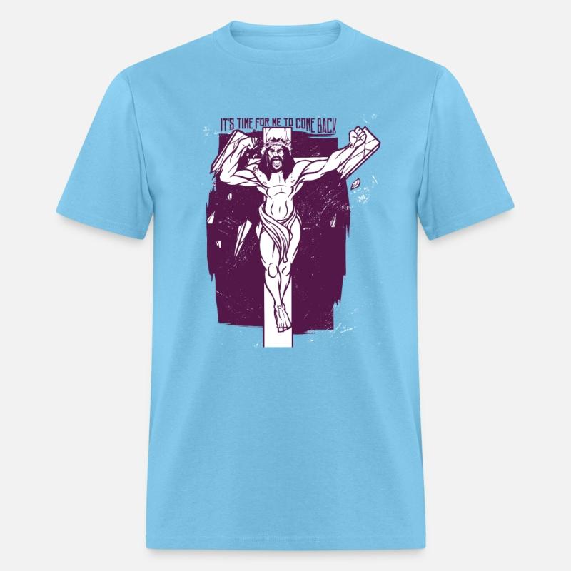 Angry Jesus coming of cross strong jesus