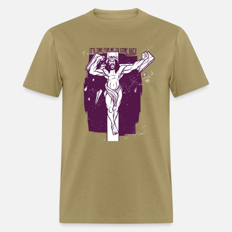 Angry Jesus coming of cross strong jesus