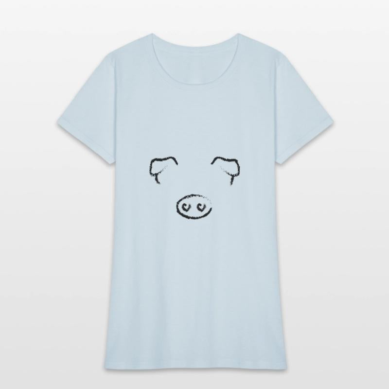 ANIMAL FACE PIG BLACK