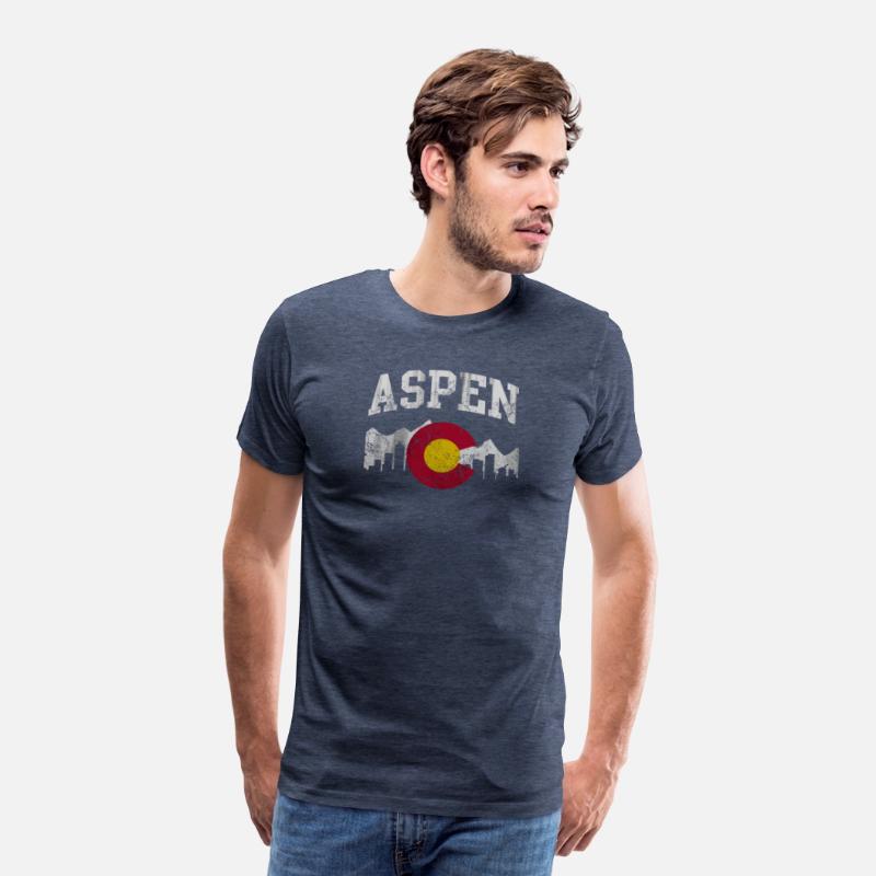 Aspen Colorado Flag Skyline Long Sleeve Shirt