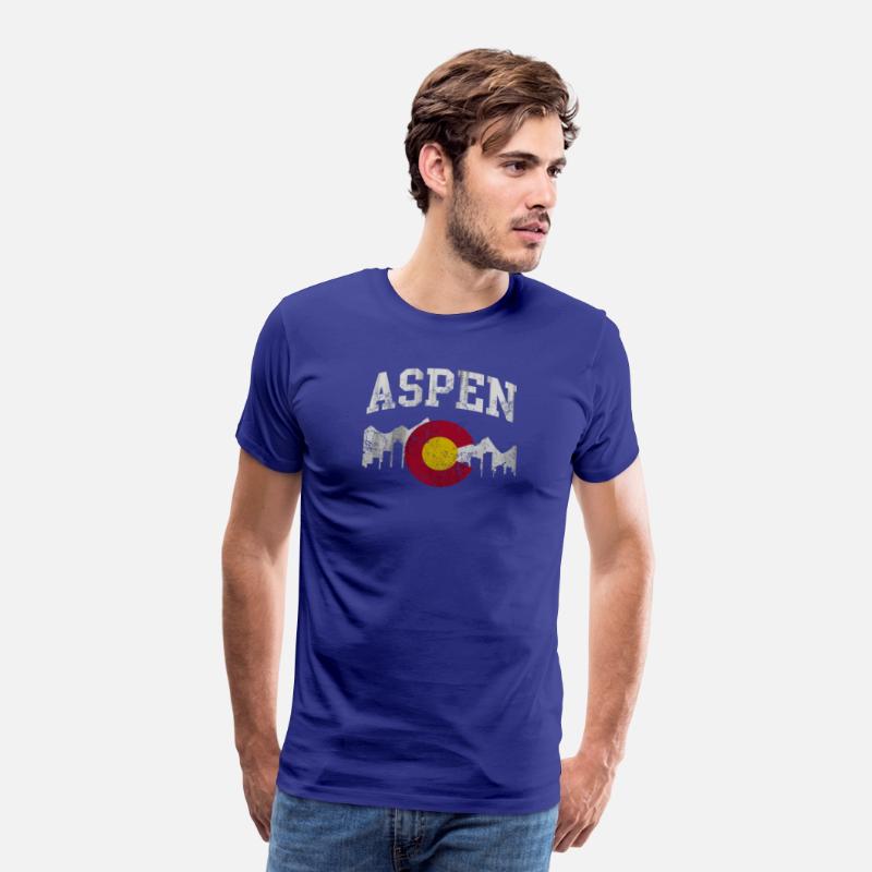 Aspen Colorado Flag Skyline Long Sleeve Shirt