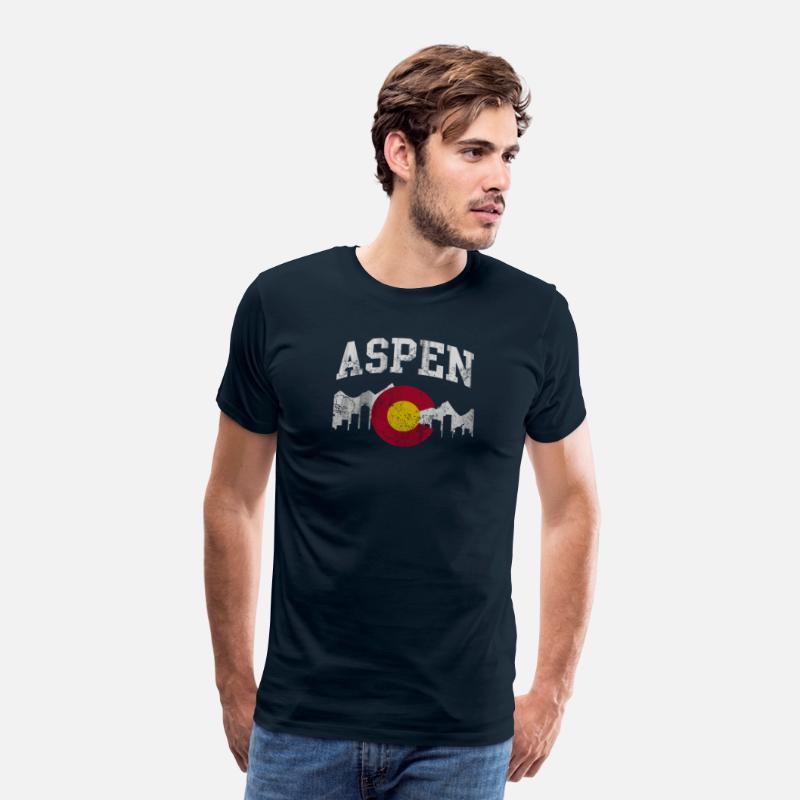 Aspen Colorado Flag Skyline Long Sleeve Shirt